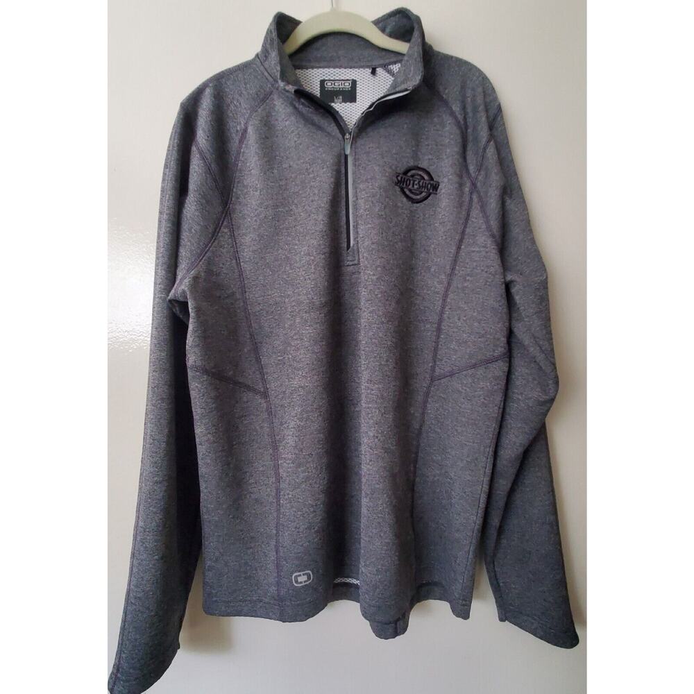 Ogio Endurance Quarter Zip Mens Gray Jacket L Active Wear Outdoor Sure Shot